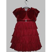 Платье детское вечернее с болеро, бордовое, Jona Michelle, США, код: 2702