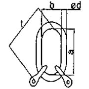 Подъемные кольца с соединительной петлей для двухветьевых цепных строп NOR10162. фотография