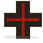 Аптечный крест, 96х96 см, красный.