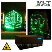 Лазерный проектор для рекламы (всепогодный, V покол.) Зеленый, 5000мвт. Роботизация, интернет управ. 3D софт. фотография