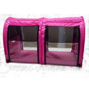 Палатка выставочная двойная розового цвета фото