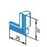 Профиль резиновый угловой для организации уплотнения заполнений в местах соединения стойки и ригеля внутренний ТПУ-6004 фото