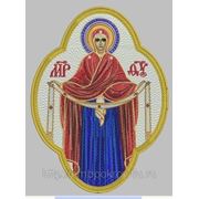 Икона“Покров Пресвятой Богородицы“- дизайн для машинной вышивки фото