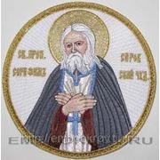 Икона вышитая “Преподобный Серафим Саровский“ для фелонилони фото
