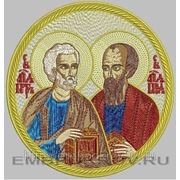 Икона“Апостолы Петр и Павел“- дизайн для машинной вышивки фотография