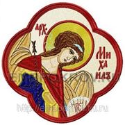 Икона в кресте Архангел Михаил - дизайн для машинной вышивки фотография