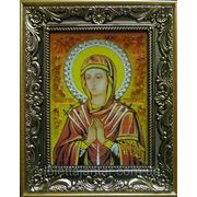 Икона из янтаря “Семистрельная Богородица“ фотография