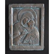 Барельеф - Икона Дева Мария с младенцем фото