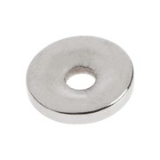 Магнит 15 мм с отверстием, цвет никель фото