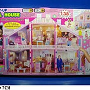 Домик для кукол Барби 138 детали с куклой Doll House 500D свет и звук на батарейках фото