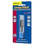 Борфреза твердосплавная цилиндрическая с закруглением 12 х 25 мм хвостовик 6 мм тип C, Практика 644-412 фото