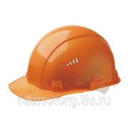 Каска строительная оранжевая фотография