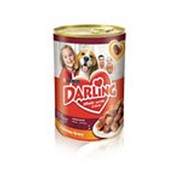 Консервы для собак DARLING с мясом и печенью, 1,2кг