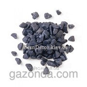 Декоративный камень • мраморная крошка (щебень) черная 8-12 мм