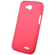 Чехол силиконовый матовый для LG L90 DUAL SIM красный фотография