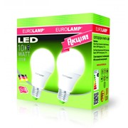 Промо-набор EUROLAMP LED Лампа ЕКО A60 10W E27 4000K 1+1 фото