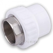 Муфта полипропиленовая с внутренней резьбой Ø40х 11/4' под ключ (белая) фото