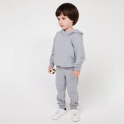 Спортивный костюм для мальчика, цвет серый, рост 98 см фото