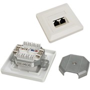Розетка 2xRJ45 кат.5E UTP, неэкранированная Compact Outlets 80х80 мм фото