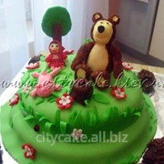 Торт детский Маша и Медведь №0096 код товара: 2-6-0096 фото
