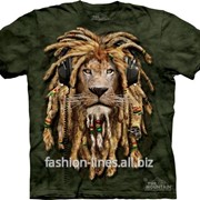 Мужская футболка The Mountain DJ Jahman с львом в наушниках фото