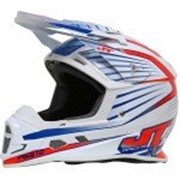 JT Racing Шлем кроссовый ALS1.0 бело-красно-синий