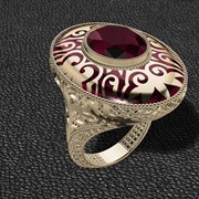 Кольцо RNG020283 Са?ина (Алтын 585) Аметист и.в. фото