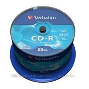 Verbatim 43351 Диск CD-R 700МБ, 80 мин., 52x, 50шт., Cake Box, DL (арт. VER-43351) фото