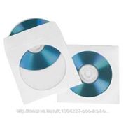 HAMA H-51179 Конверт для CD/DVD бумажные с прозрачным окошком, 25 шт., белый (арт. H-51179) фото