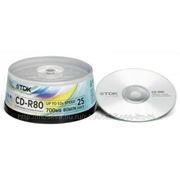 TDK CD-R80CBA25-V Диск CD-R 700МБ, 80 мин., 52x, 25шт., Cake Box (арт. CDR-TC700S) фото