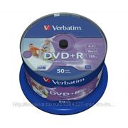 Verbatim 43512 Диск DVD+R 4.7ГБ, 16x, 50шт., Bulk, Printable (арт. DVD+RB050P/V16) фото