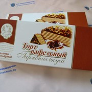 Торт Гармония вкуса молочно-шоколадный вафельный 0,25 коробка фото
