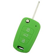 Чехол для выкидного ключа KIA, 3 кнопки (Зелёный)