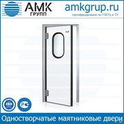 Одностворчатые маятниковые двери, RAL 9003, 800х2300 фото