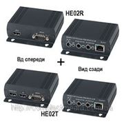 HE02 удлинитель HDMI и сигналов управления (RS232 или ИК-пульта) по кабелям витой пары до 100м. фотография