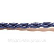 Витой декоративный кабель в шелковой оплетке (синий) 2Х0,75 мм Cordon D'or