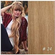 Славянские волосы на капсулах 50-55см (24-натуральный блондин) фото
