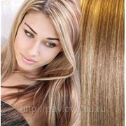 Азиатские волосы на капсуле 65см (6/613-меллироанный блонд) фотография