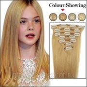 Славянские волосы на заколках 50 см Золотистый блонд фото