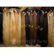 Славянские волосы на кератиновой капсуле из среза, до 40 см