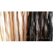 Украинские волосы 50 см на капсулах славянка черный №1 фото