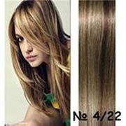 Славянские волосы на заколках 70 см Мелированый блонд фото