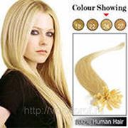 Славянские волосы 50 см на капсулах блонд фото