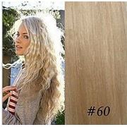 Славянские волосы на капсулах 50-55см (60-платиновый блонд) фото