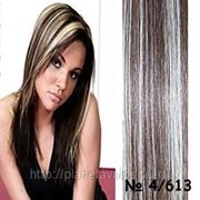 Славянские волосы Hair Talk (One Touch) Набор 40 прядей. Длина 60 см. — \ блонд/коричневый \ №4/613 фото