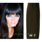 Славянские волосы Hair Talk (One Touch) Набор 40 прядей. Длина 60 см. Черный с отливом — №2 фото