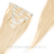 Европейские волосы на заколках 45 см фото