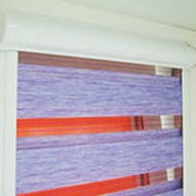 Рулонная штора “Зебра“ (Комбо) в кассетной системе фото
