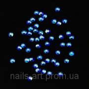 Камни Swarovski №5 Голограммные синие 50шт фото