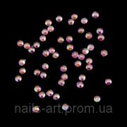 Камни Swarovski №5 Голограммные розовые 50шт фото